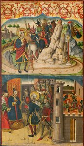 聖人クリストファー、サタンに出会う」「リュキアの王の前の聖人クリストファー」148085年 作： Martín de Soria