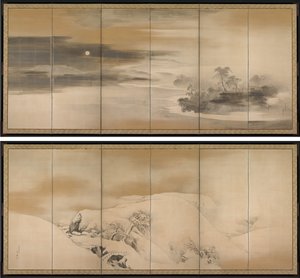 夏の夜; 冬の日 作： Maruyama Okyo
