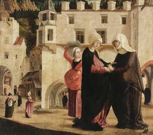 訪問、c.1502（トウヒの木に絵を描く） 作： Marx Reichlich