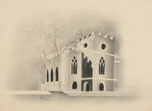 ムーンライトによるゴシック様式の教会、1840年。 作： Mary Altha Nims
