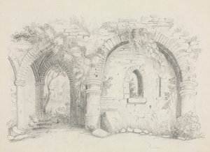 遺跡、1840年頃。 作： Mary Altha Nims