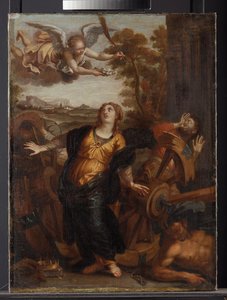 アレクサンドリアの聖キャサリン、c.1650-99（キャンバスに油彩） 作： Mary Beale