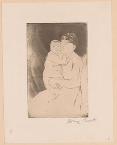 乳母と赤ちゃん 看護師と赤ん坊のビル お母さんと子供 作： Mary Cassatt (signed by artist)