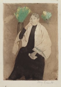 画家の母の肖像」1889-1890年頃。 作： Mary Cassatt