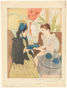 アフタヌーンティーパーティー 作： Mary Cassatt