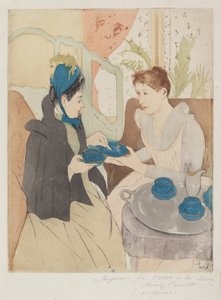 アフタヌーンティーパーティー 作： Mary Cassatt