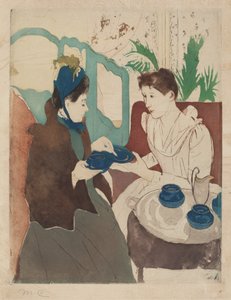 アフタヌーンティーパーティー 作： Mary Cassatt