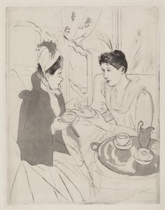 アフタヌーンティーパーティー 作： Mary Cassatt