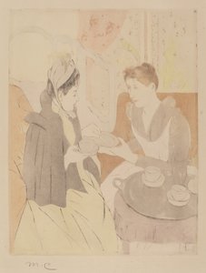 アフタヌーンティーパーティー 作： Mary Cassatt
