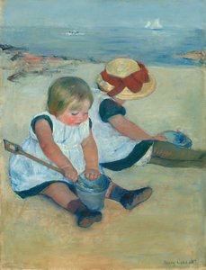浜辺で遊ぶ子供たち 1884年 作： Mary Cassatt