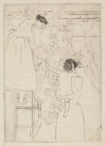 Gathering Fruit（1893年頃）。 作： Mary Cassatt