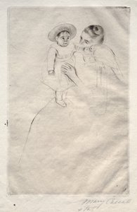 セプトゥイユのエレーヌ、c。 1891年。 作： Mary Cassatt