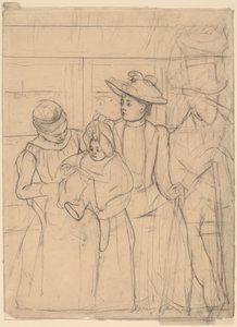In the Omnibus [recto], c. 1891. 作： Mary Cassatt