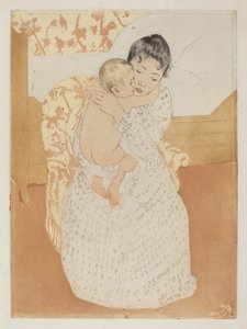母性愛撫 作： Mary Cassatt