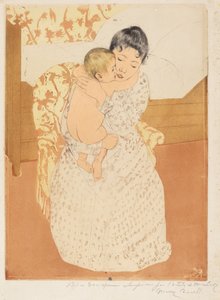 母性愛撫 作： Mary Cassatt