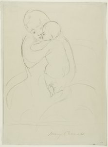 母性愛撫 作： Mary Cassatt