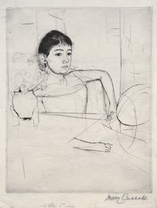 ブルネットとしてのミミ、1889年。 作： Mary Cassatt