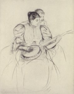バンジョーのレッスン 作： Mary Cassatt