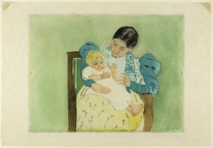 裸足の子供 作： Mary Cassatt