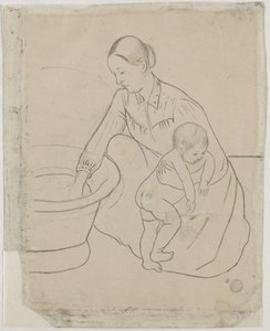 お風呂[裏] 作： Mary Cassatt