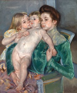 1902年の「The Caress」。 作： Mary Cassatt