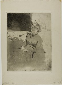 ソファのコーナー（その1） 作： Mary Cassatt