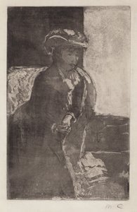 ソファの隅 第3号 1879年頃 作： Mary Cassatt