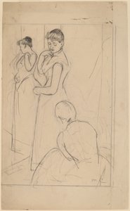 ザ・フィッティング』［レクト］1890年～1891年 作： Mary Cassatt