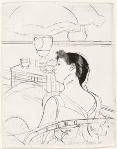 ランプ 作： Mary Cassatt