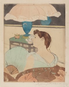 ランプ 作： Mary Cassatt