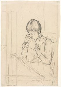 レターレクト、レターヴァーソ、1891年。 作： Mary Cassatt