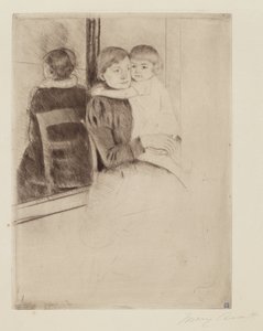 ミラー、c。 1891年。 作： Mary Cassatt