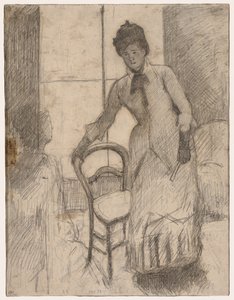 ビジターレクト、ビジターヴァーソ、c。 1881年。 作： Mary Cassatt