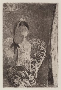 待っている、c。 1879年。 作： Mary Cassatt