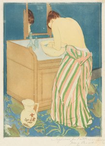 女性の入浴、1890-1891。 作： Mary Cassatt