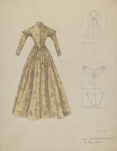 ドレス、c。 1937年。 作： Mary E Humes