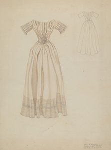 ウェディングドレス、1937年頃 作： Mary E Humes