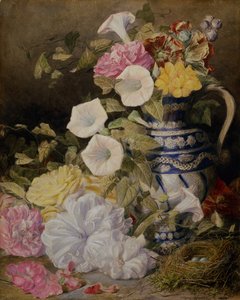 花瓶のある静物 作： Mary Elizabeth Duffield
