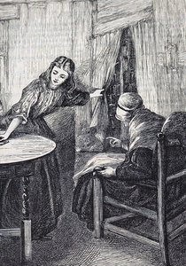 10年ぶりの息子の到着を待つ娘と母の姿 作： Mary Ellen Edwards