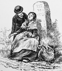 道端で憔悴しきった姿で発見された未婚の母子。