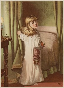 寝る女の子（クロモリト） 作： Mary Ellen Edwards