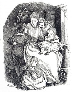 母親と子供を描いたイラスト 作： Mary Ellen Edwards