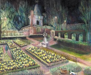 フラワーガーデン、オランダ公園、2002年（吟遊詩人に油彩） 作： Mary Kuper