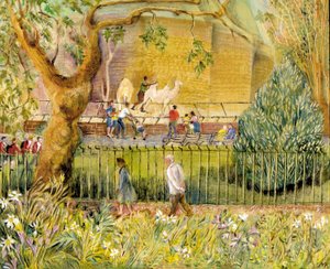 ロンドン動物園、ラクダ、2003年（船上油） 作： Mary Kuper