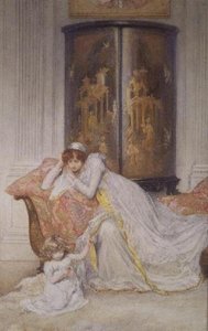 母と子、1890年頃 作： Mary L. Gow