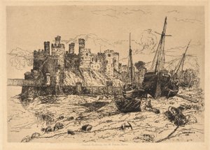 コンウェイ城、ウェールズ 作： Mary Nimmo Moran