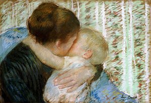 おやすみハグ 作： Mary Cassatt