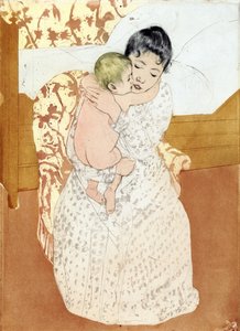 Carícia materna 1891; por Mary Cassatt 作： Mary Stevenson Cassatt
