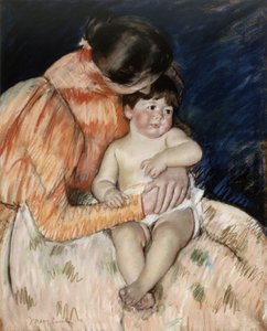 お母さんと子供 作： Mary Stevenson Cassatt