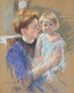1914年頃、子供を抱いた紫の母